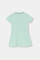 United Colors of Benetton Letné šaty bavlnené s elastanom 3WG9GV00Z.P.seasonal tyrkysová SS26