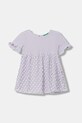 United Colors of Benetton φόρεμα με βισκόζη μωβ 41PTGV02Q.P.Stagionale