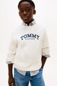 Tommy Hilfiger sweter bawełniany dziecięcy aplikacja beżowy KB0KB10347.128.176.PPY2