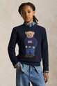 Παιδικό βαμβακερό πουλόβερ Polo Ralph Lauren βαμβάκι σκούρο μπλε 323668286002