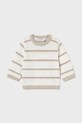 Mayoral Newborn sweter bawełniany dziecięcy wzorzyste beżowy 1302.1M.Newborn.PPY2