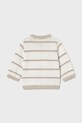 Mayoral Newborn sweter bawełniany dziecięcy 1302.1M.Newborn.PPY2 beżowy SS26