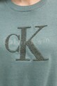 Calvin Klein Jeans t-shirt bawełniany LV044E306G turkusowy