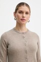 Weekend Max Mara kardigan wełniany NEBBIA beżowy 2615341021600