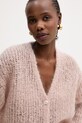 Weekend Max Mara kardigan z dodatkiem moheru DANZA różowy 2615341051600