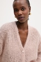 Weekend Max Mara kardigan z dodatkiem moheru DANZA różowy 2615341051600