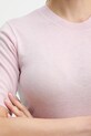 Weekend Max Mara t-shirt wełniany MAREA 2615361011600 różowy