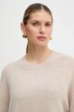 Weekend Max Mara sweter z dodatkiem wełny PESCO beżowy 2615361161600