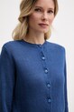Weekend Max Mara kardigan damski lniany BADIA niebieski 2615341022600