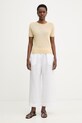 Weekend Max Mara t-shirt damski lniany PANCONE 2615361042600 beżowy SS26