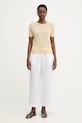 Weekend Max Mara t-shirt damski lniany PANCONE 2615361042600 beżowy SS26