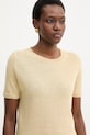 Weekend Max Mara t-shirt damski lniany PANCONE beżowy 2615361042600