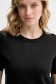 Weekend Max Mara t-shirt damski lniany PANCONE czarny 2615361042600
