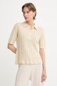 MM by Max Mara πλεκτό μπλουζάκι πόλο γυναικείο λινό RIVETTO μπεζ 2616361018600