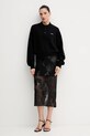 Rotate sweter z dodatkiem wełny 115137100 czarny SS26