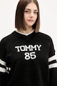 Πουλόβερ με προσθήκη μαλλιού Tommy Jeans μαύρο DW0DW22033