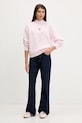 Svetr z vlněné směsi Tommy Jeans DW0DW22109 růžová SS26