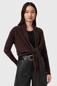 AllSaints kardigan kaszmirowy wełna brązowy W091KD