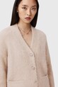 Odzież AllSaints kardigan z wełną W077KD beżowy