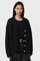 AllSaints kardigan z wełną wełna czarny W077KD