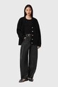 AllSaints kardigan z wełną czarny W077KD