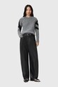Odzież AllSaints sweter z dodatkiem alpaki W088KD czarny