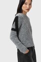 AllSaints sweter z dodatkiem alpaki czarny W088KD