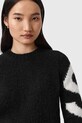 AllSaints sweter z dodatkiem alpaki W088KD czarny