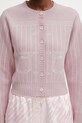 Kenzo kardigan z dodatkiem wełny różowy FG52CA7353DH