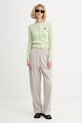 Kenzo gyapjú kardigán FG52CA7273LK zöld SS26