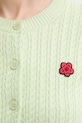 Kenzo gyapjú kardigán FG52CA7273LK zöld