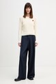 Kenzo sweter z dodatkiem wełny FG52PU7363LK beżowy SS26