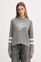 Tommy Hilfiger sweter bawełniany aplikacja szary WW0WW47633
