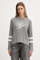 Tommy Hilfiger sweter bawełniany aplikacja szary WW0WW47633