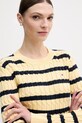 Tommy Hilfiger sweter bawełniany żółty WW0WW47644