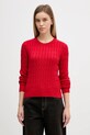 Tommy Hilfiger sweter bawełniany bawełna czerwony WW0WW47644