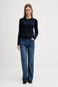 Tommy Hilfiger sweter bawełniany WW0WW47644 granatowy SS26