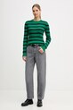 Tommy Hilfiger sweter bawełniany WW0WW47644 zielony SS26