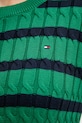 Βαμβακερό πουλόβερ Tommy Hilfiger WW0WW47644 πράσινο