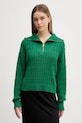 Tommy Hilfiger sweter bawełniany bawełna zielony WW0WW47643