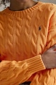 Polo Ralph Lauren sweter bawełniany pomarańczowy 211A96245
