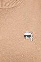 Pamučni prsluk Karl Lagerfeld IKON B1W18016 bež