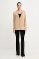 Armani Exchange kardigan z dodatkiem wełny XW001879.AF11956 beżowy SS26