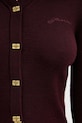 GANNI kardigan wełniany A1070117 bordowy A1070117