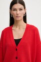 Marc O'Polo kardigan wełniany czerwony 600605461119