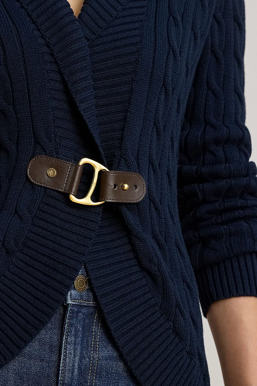 Lauren Ralph Lauren kardigan bawełniany granatowy 200P03473