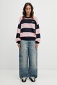 Coperni sweter Striped COPML134SY3010 różowy
