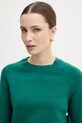 Morgan sweter z domieszką wełny zielony MAXI