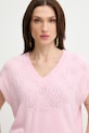 Morgan sweter z dodatkiem wełny różowy 261.MILA