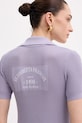 Elisabetta Franchi polo damskie z wiskozy MK74Q61E2 fioletowy